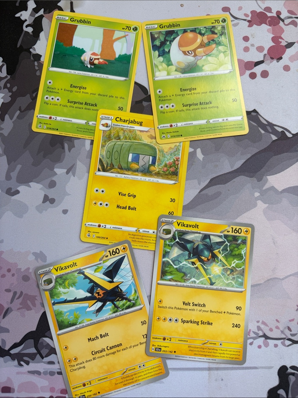 Grubbin, Charjabug, Vikavolt Evolution Line Lot | Fusion Strike + More | ✨5/$25✨